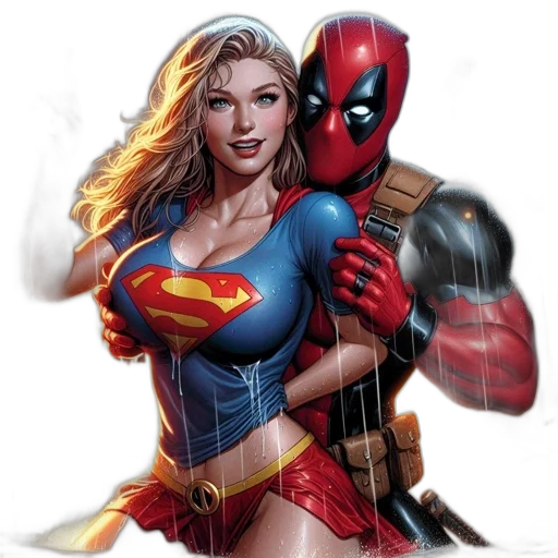 comic book art, concept art, fantasy art, two transparent PNG cut-out
