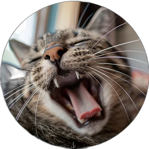 animal, photorealistic, close-up, cat transparent PNG cut-out