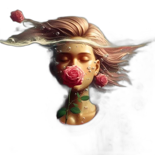 face, mask, flower, crown transparent PNG cut-out