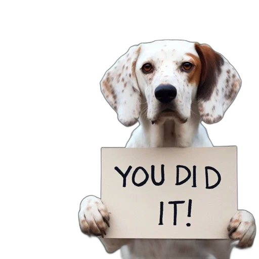 staff, canine, distinctive, white transparent PNG cut-out