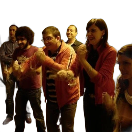 group, people, playing, video transparent PNG cut-out
