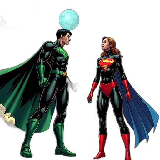 comic book art, concept art, green, second transparent PNG cut-out