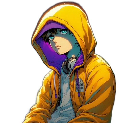 jacket, face, mask, staff transparent PNG cut-out