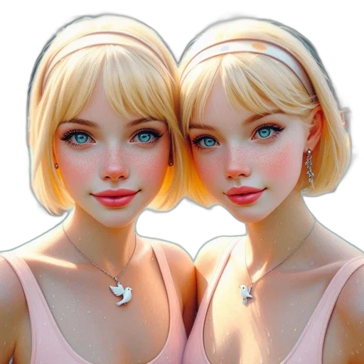 jewelry, face, photorealistic, 3d render transparent PNG cut-out