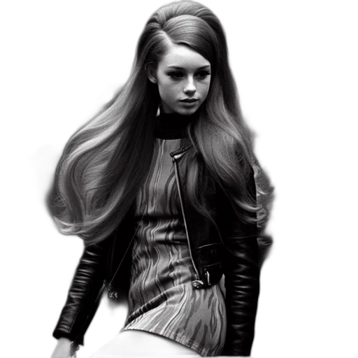 hair, jacket, dress, face transparent PNG cut-out