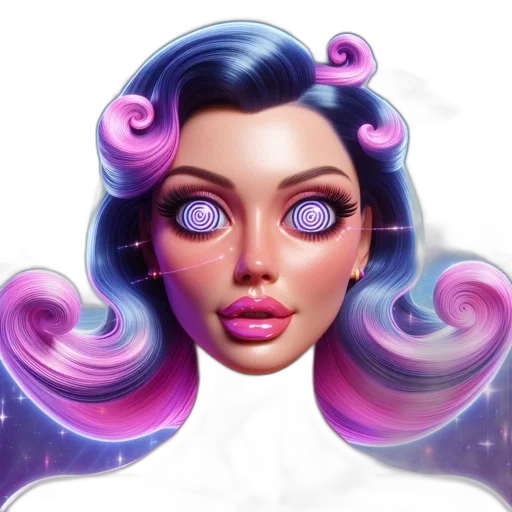 face, fantasy art, concept art, photorealistic transparent PNG cut-out