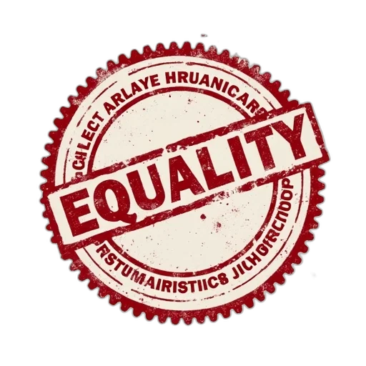 stamp, word, equality, written transparent PNG cut-out