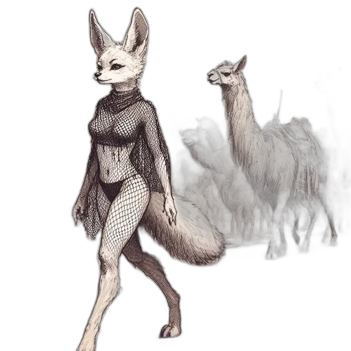 creature, dress, animal, concept art transparent PNG cut-out