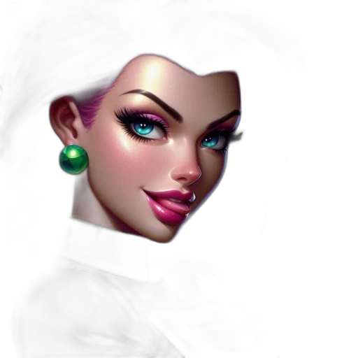 face, jewelry, staff, fantasy art transparent PNG cut-out