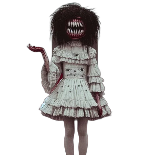 creature, dress, mask, face transparent PNG cut-out