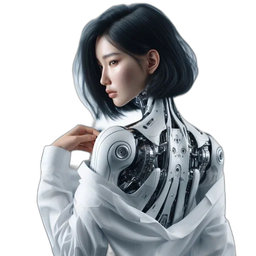 robot, jacket, dress, jewelry transparent PNG cut-out