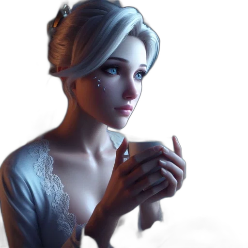 dress, face, jewelry, crown transparent PNG cut-out