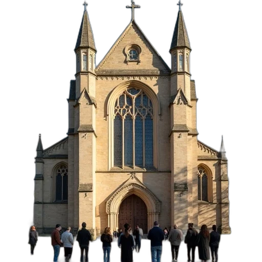 building, staff, crown, 3d render transparent PNG cut-out
