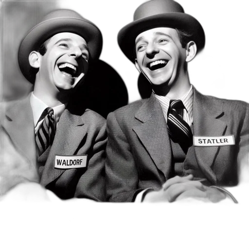 hat, two, formally-attired, men transparent PNG cut-out