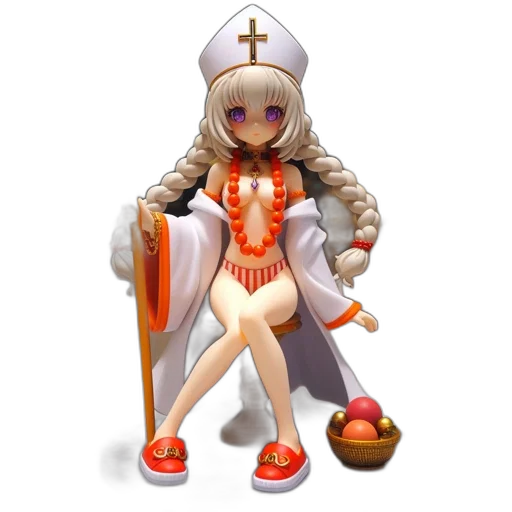 staff, dress, 3d render, pixel art transparent PNG cut-out