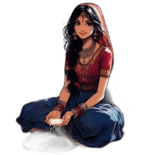 dress, jewelry, fantasy art, concept art transparent PNG cut-out
