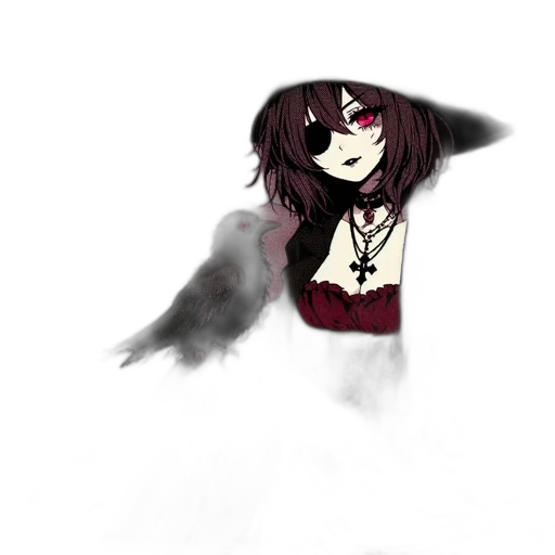 creature, mask, staff, dress transparent PNG cut-out