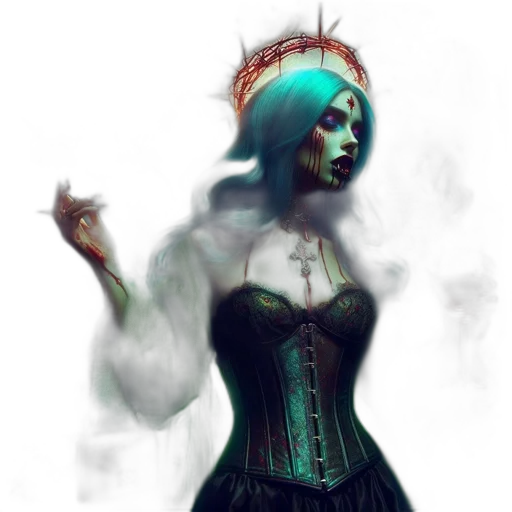 dress, mask, crown, fantasy art transparent PNG cut-out