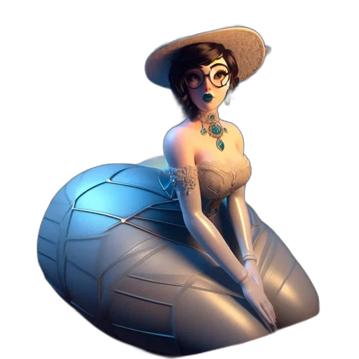 dress, hat, robot, jewelry transparent PNG cut-out