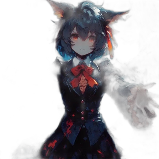 dress, mask, staff, creature transparent PNG cut-out