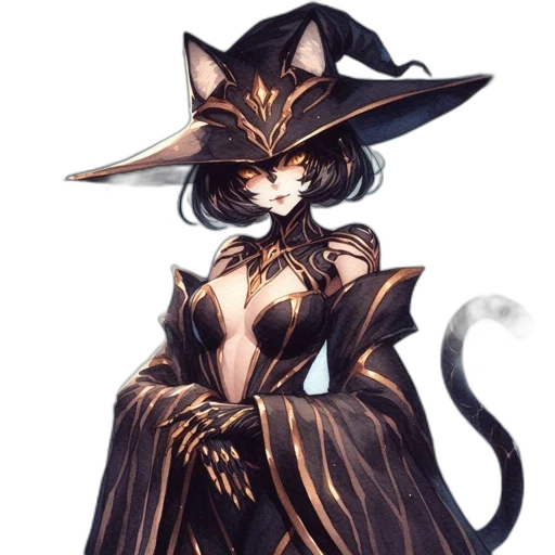 staff, dress, hat, mask transparent PNG cut-out