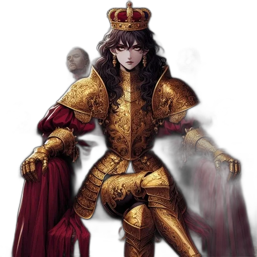 crown, sword, staff, fantasy art transparent PNG cut-out