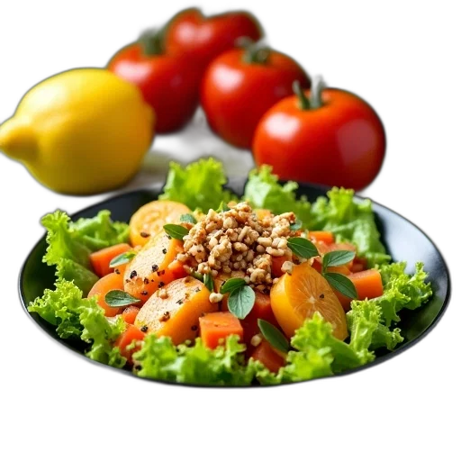 food, photorealistic, 3d render, plate transparent PNG cut-out