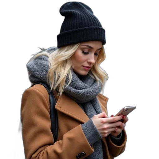 hat, jacket, staff, face transparent PNG cut-out