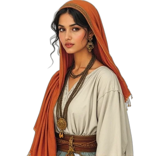 jewelry, staff, dress, fantasy art transparent PNG cut-out