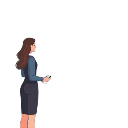dress, staff, jacket, cartoon transparent PNG cut-out