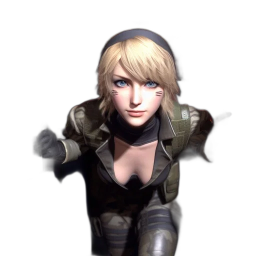 jacket, weapon, face, staff transparent PNG cut-out
