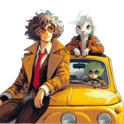 car, jacket, mask, animal transparent PNG cut-out