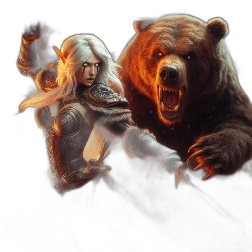 fantasy art, concept art, comic book art, pixel art transparent PNG cut-out