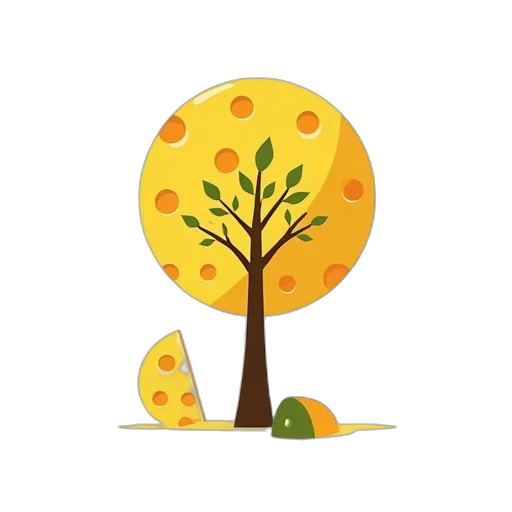 tree, concept art, watercolor, 3d render transparent PNG cut-out