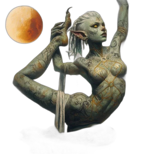 jewelry, staff, creature, sword transparent PNG cut-out