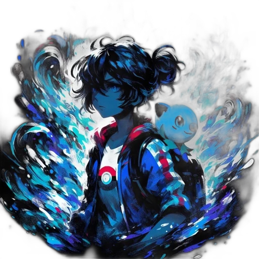 dragon, jacket, mask, hair transparent PNG cut-out