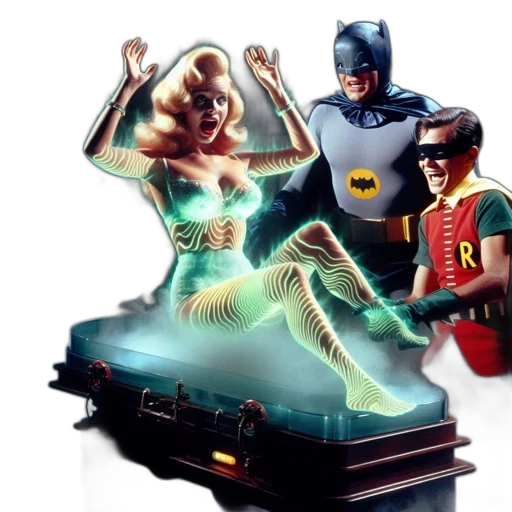 comic book art, concept art, underwater, neon lights transparent PNG cut-out