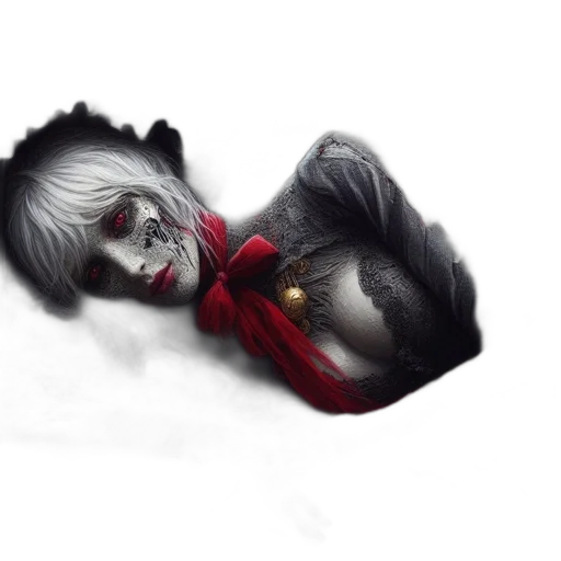 mask, face, creature, photorealistic transparent PNG cut-out