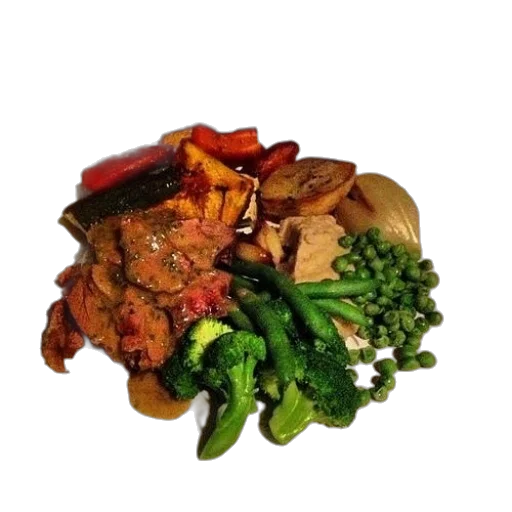 food, crown, 3d render, photorealistic transparent PNG cut-out