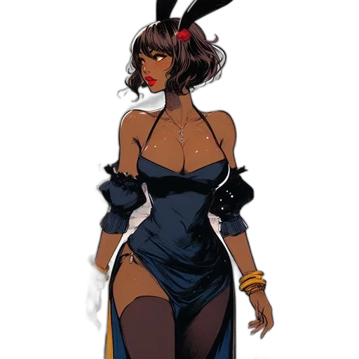 dress, concept art, comic book art, fantasy art transparent PNG cut-out