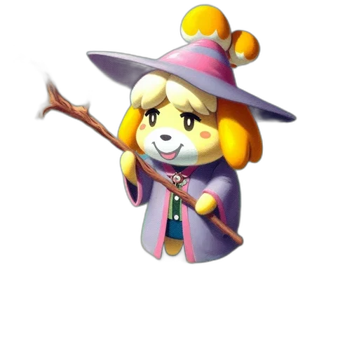 staff, hat, weapon, dress transparent PNG cut-out