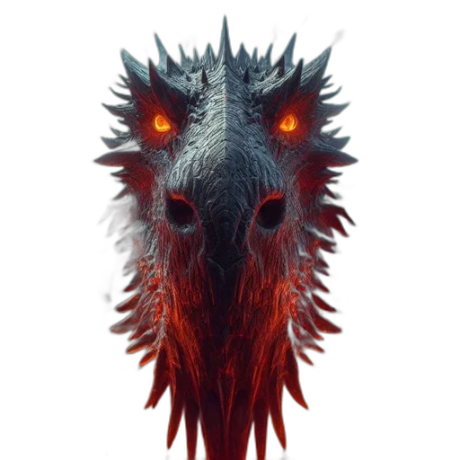 dragon, mask, creature, face transparent PNG cut-out