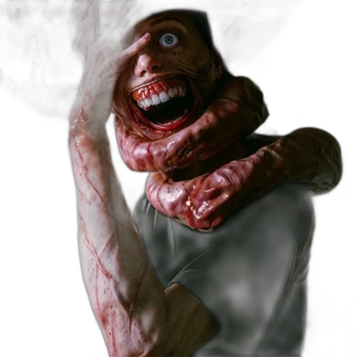 creature, mask, face, staff transparent PNG cut-out