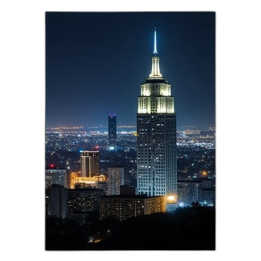 building, robot, photorealistic, night transparent PNG cut-out
