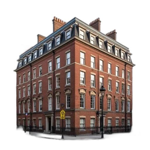 building, photorealistic, 3d render, city street transparent PNG cut-out