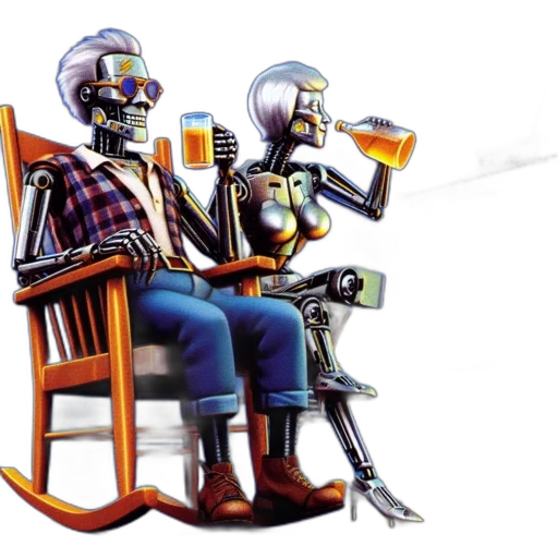 robot, furniture, concept art, cyberpunk transparent PNG cut-out
