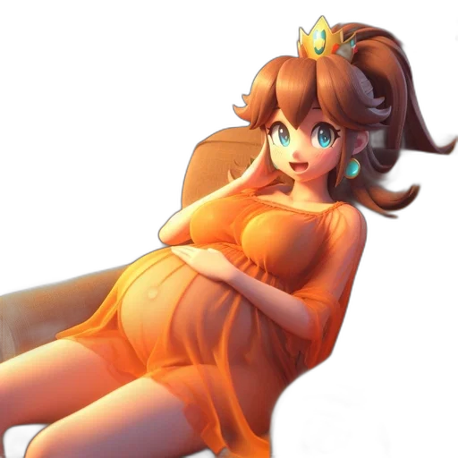 dress, crown, staff, concept art transparent PNG cut-out