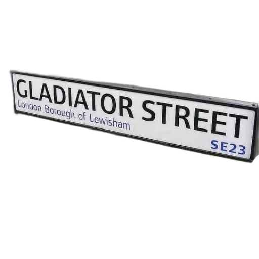 city street, street, sign, gladiator transparent PNG cut-out