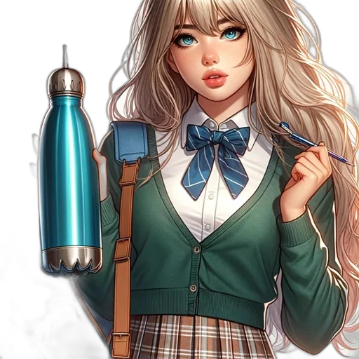 staff, bottle, jacket, dress transparent PNG cut-out