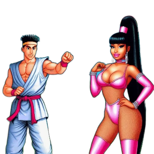 concept art, pixel art, vaporwave, anime transparent PNG cut-out